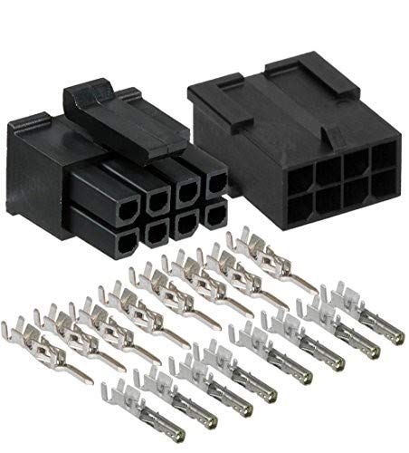 Molex Micro-Fit 3.0 Dual Row Male & Female Receptacle Plug with Terminal Sockets, Pack of 1 Complete Set