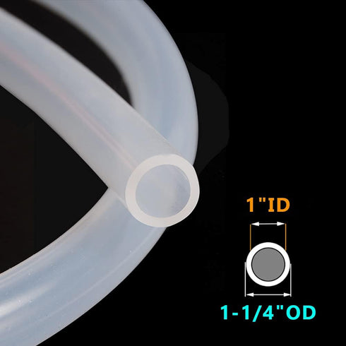 1"ID-1-1/4" 9.84ft Feelers OD Silicone Tubing Food Grade Pure Silicon Tube High Temp Home Brewing Winemaking Silicone