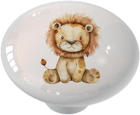 Nursery Room Plush Lion Cabinet Knob/Drawer Pulls for Home/Lion Drawer Knob