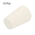 MECCANIXITY Rubber Tapered Plug, 11mm to 15mm Solid Test Tubes Bungs Stopper, White, 12 Pieces for Lab Home