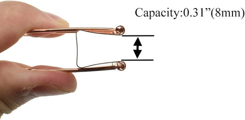 HAHIYO 25 Pack Binder Clips, Heavy Duty Paper Clamps with Sturdy Grip, Rose Gold Metal Finish for Home Office