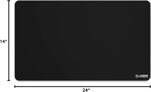Glorious XL Extended Gaming Mouse Mat/Pad, Large Black Cloth Mousepad with Stitched Edges, 14"x24"