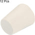 MECCANIXITY Rubber Tapered Plug, 17mm to 23mm Solid Test Tubes Bungs Stopper White for Lab Home, 12 Pieces