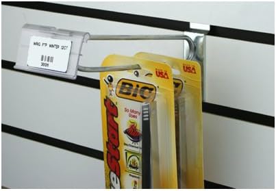 STORE FIXTURES DIRECT 2" 1.25" 50 Pack L X H Flip Scan Hook Label Holder - Hook Scanner Plates