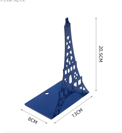 School Supplies Schoolsupplies Tinplate Eiffel Tower Creative Bookshelf Metal Book Holder Stand Decorative Bookend
