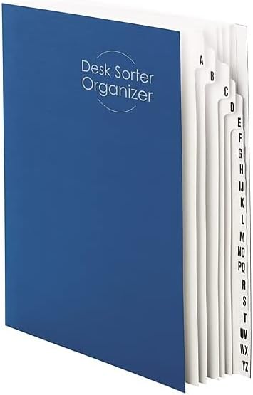 Smead Desk File/Sorter, Alphabetic (A-Z) with 20 Dividers, Letter Size, Dark Blue