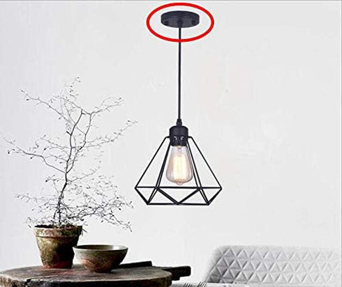 2-Pack 4.7" 120mm 20mm binifiMux x Black Lamp Holder Ceiling Canopy Kit Ceiling Plate Chassis Base Pendant Light