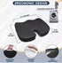 Generic Tailbone Gel Ergonomic Seat Cushion Memory Foam Non-Slip Pad for Sciatica, Back & Pain Relief; Office Chair