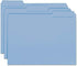 Smead Interior File Folder, Letter Size, 1/3-Cut Tab, Blue, 100 per Box (10239)