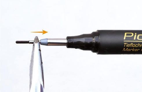Pica Ink Red Marker Pen, Precision Fine Tip for Deep Holes 150-40