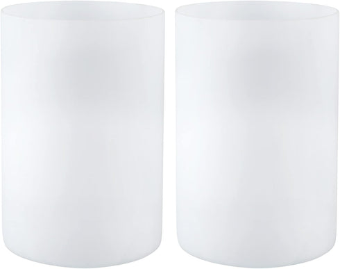 Skelang Lip-less Glass Lamp Shade, Cylindrical Light Cover with Fitter Opening, Replacement for