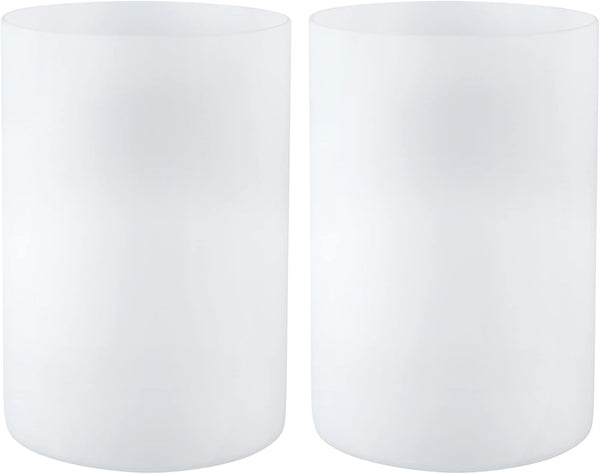 Skelang Lip-less Glass Lamp Shade, Cylindrical Light Cover with Fitter Opening, Replacement for