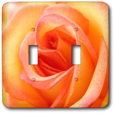 3dRose lsp_1225_2 Peach Rose Double Toggle Switch