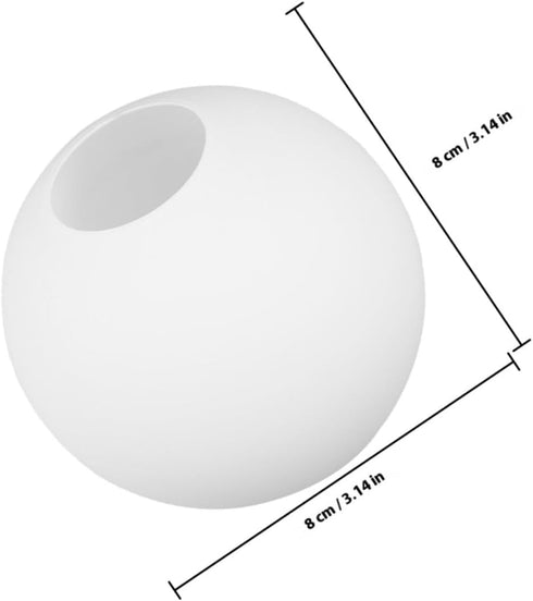 80mm Frosted Glass Globe Lampshade round Ivory Pendant Lamp Shade Replacement for Ceiling Fan Wall Sconce Light