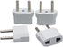 European Travel Plug Adapter, USA to European Plug Adapters for Germany, France, Iceland, Spain, Greece, 4-Pack White