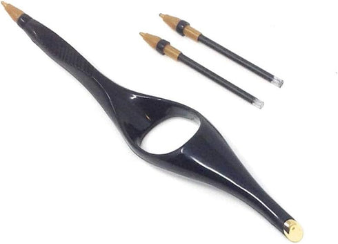 Grandee Ring Ergonomic Ball Point Pen with 2 Refills (Black Ink)