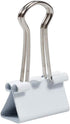 JAM PAPER Colorful Binder Clips - Small - 3/4 Inch (19 mm) - 25/Pack - White Binderclips