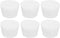 MECCANIXITY 6 Pieces Silicone Rubber Tapered Plug, 42mm to 53mm Solid Test Tubes Bungs Stopper White Translucent