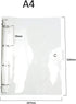NatSumeBasics A4 Binder, 4 Ring Budget Binder with Clear PVC Planner Cover for Organizer Accessories