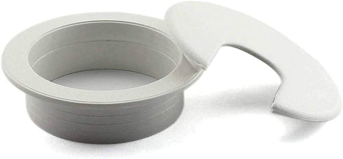 2pcs 2 Inch Desk Wire Cord Cable Grommets - Plastic Cover for Office PC Desk Cable Organizer (Grey-2Pcs)