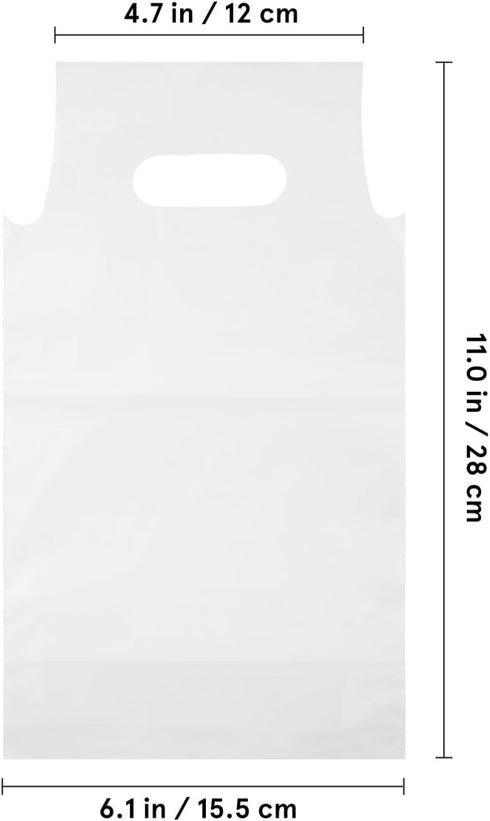 500 Pack 11.02X6.10In Packaging Clear Disposable Handle Drink Bags Portable Single Cup Beverage Carrier for Milk Tea