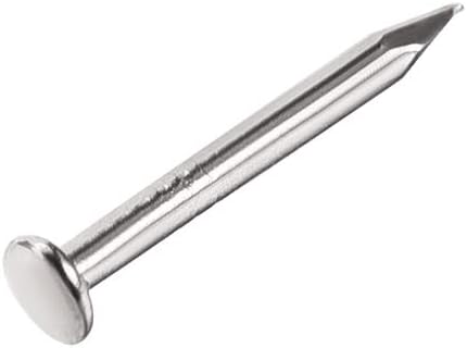 uxcell Small Tiny Hardware Nails, Carbon Steel 1.2X10mm for DIY Decorative Wooden Boxes Accessories, Silver Tone (1000