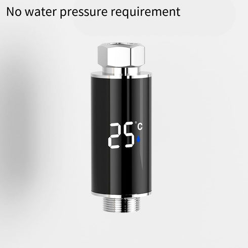 Letturn G1/2 Shower Head LED Real-Time Water Temperature Display Indicator Lights Installation Bath Water Thermometer