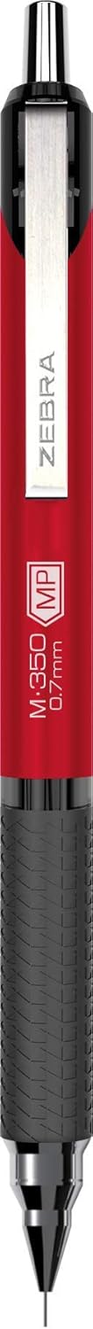 Zebra Pen M-350 Mechanical Pencil, 0.7mm Point Size, Crimson Red Barrel, 2 Pack