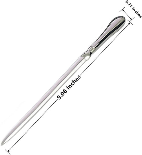 BANCHELLE Letter Opener Envelope Slitter - Zinc Alloy with Black Box, Silver, 1 Piece