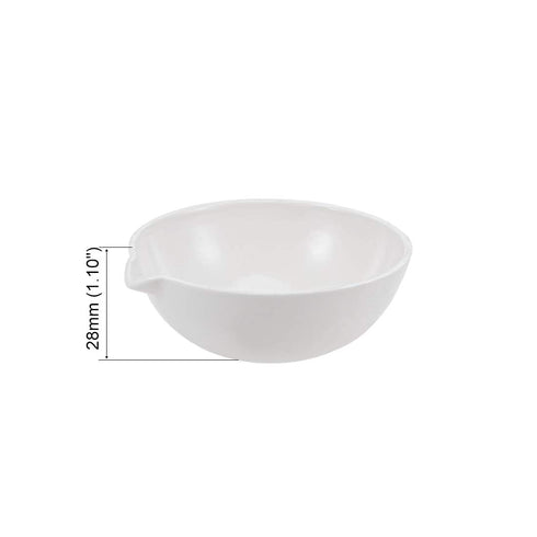 2pcs uxcell Evaporating Dish Basin High-Temperature Resist Porcelain 60ml Round Form with Spout for Lab Supply