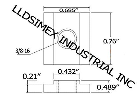 4PC Set T-Slot Nut Black Oxide Finish - 3/8-16 Threads for Table Slot, 7/16 Size