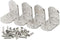 Stainless Steel 90 Degree Right Angle L Brackets, Fastener Corner Braces with Screws, 50mm x 50mm, Pack of 4