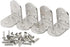 Stainless Steel 90 Degree Right Angle L Brackets, Fastener Corner Braces with Screws, 50mm x 50mm, Pack of 4