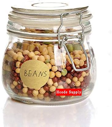 Hcode 2'' Natural Circle Price Stickers Kraft Paper Dots Labels, 500 Pieces Per Roll