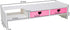 Kawaii Desk Organizer with Drawers, Cute Monitor Riser Stand for PC, Laptop, Printer