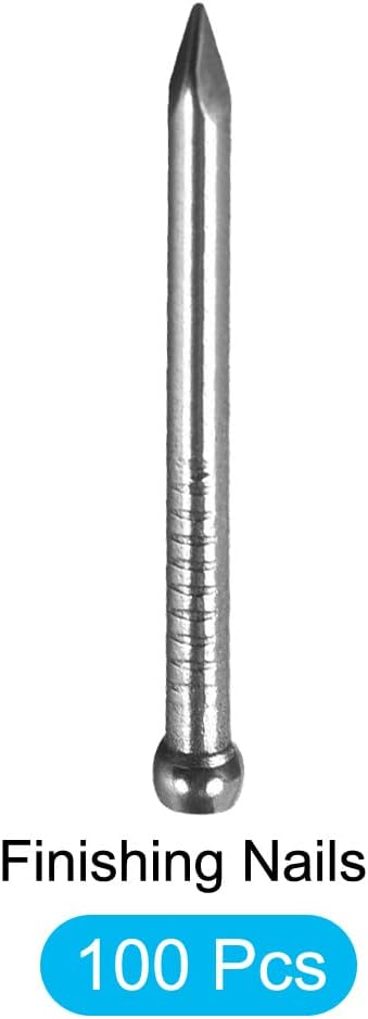 Finishing Nails (2x28mm) 100pcs, Carbon Steel Hardware Nails for Woodworking Baseboard