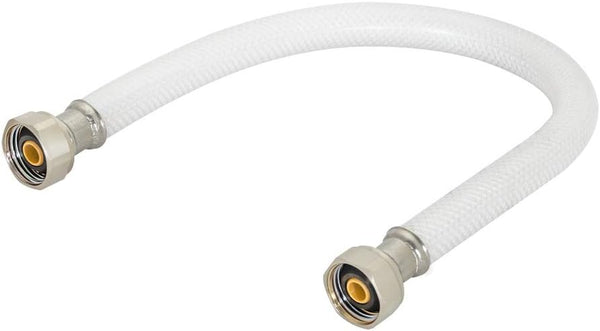 Eastman 20 Inch x 1/2 Inch FIP Flexible Faucet Connector, White PVC Supply Hose