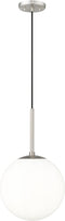 ML Lighting 25501-BN Kairo 12" Wide 1-Light Pendant - Brushed Nickel