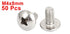 uxcell M4x8mm Phillips Head Truss Stainless Steel Machine Screws (Pack of 50)