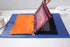 Binder Fabric Pencil Pouch, 3-Ring Pencil Case Bag with Zipper, 4 Pack, Orange