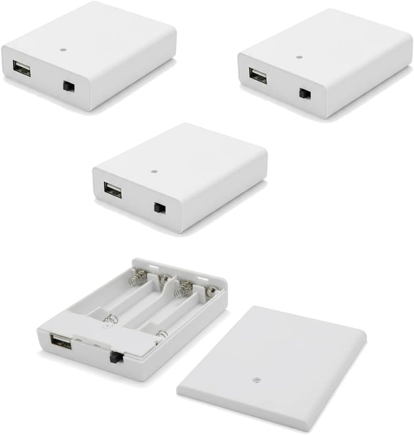 SCIETRIBE 4 Pack 4 AA USB Battery Pack for LED Neon Signs, 46V