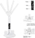 niccryle 3 Dimmable Led Desk Lamp with Clock Foldable Study Lamp Lighting Modes Table Lamp Eye Caring Reading Lamp