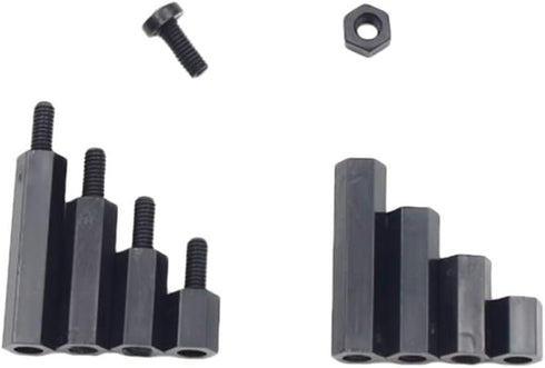 240PCS M2.5 Nylon Hex Spacer Standoffs Screws Nuts Assortment Kit, Male-Female (Black)