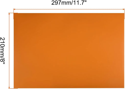 Dry Erase Magnetic Sheet, Magnetic Board - 11.7 Inch x 8 Inch, Orange, 2 Pack