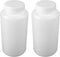 5pcs 33.82oz/1000ml Plastic Bottles, Wide Mouth Laboratory Reagent Polyethylene Bottle for Food Store, White Translucent