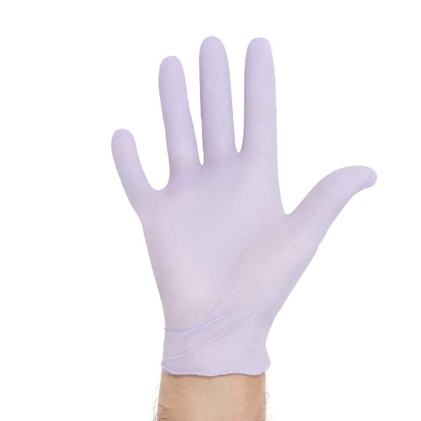 HALYARD Lavender Nitrile Exam Gloves, Powder-Free, Non-Sterile, 3.1 mil, 9.5", Small, 52817 (Box of 250)