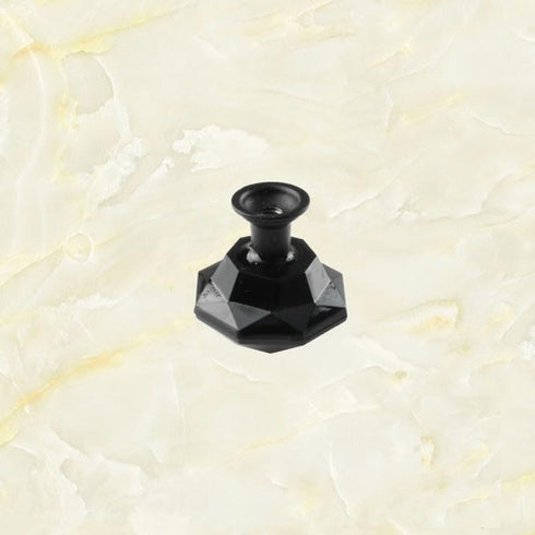 SANCHAKOU 6 0.94 0.98Inch Cabinet Furniture Knobs Pcs * Single Hole Black Diamond Bedside Table Drawer Crystal Acrylic