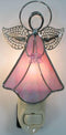 Artist Unknown Stained Glass Angel Night Light - PINK