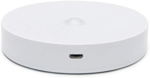 Magnetic LED Night Lamp with PIR Motion Sensor - USB Rechargeable Warm White Light for Cabinets & Bedside
