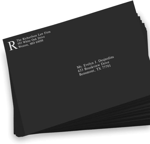 LUXPaper 9 x 12 Booklet Envelopes, Midnight Black, 50 Qty, 80lb Text